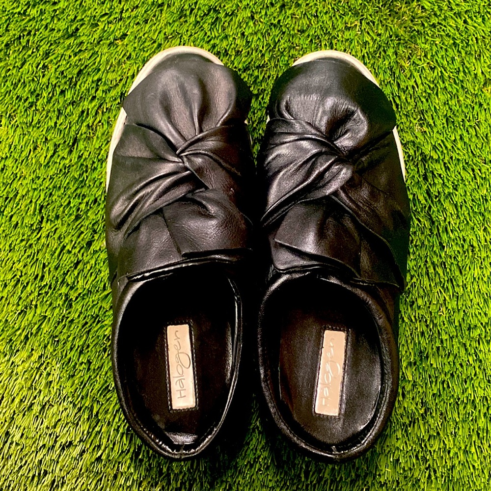 Halogen Leather backless slip-on sneakers - size 6